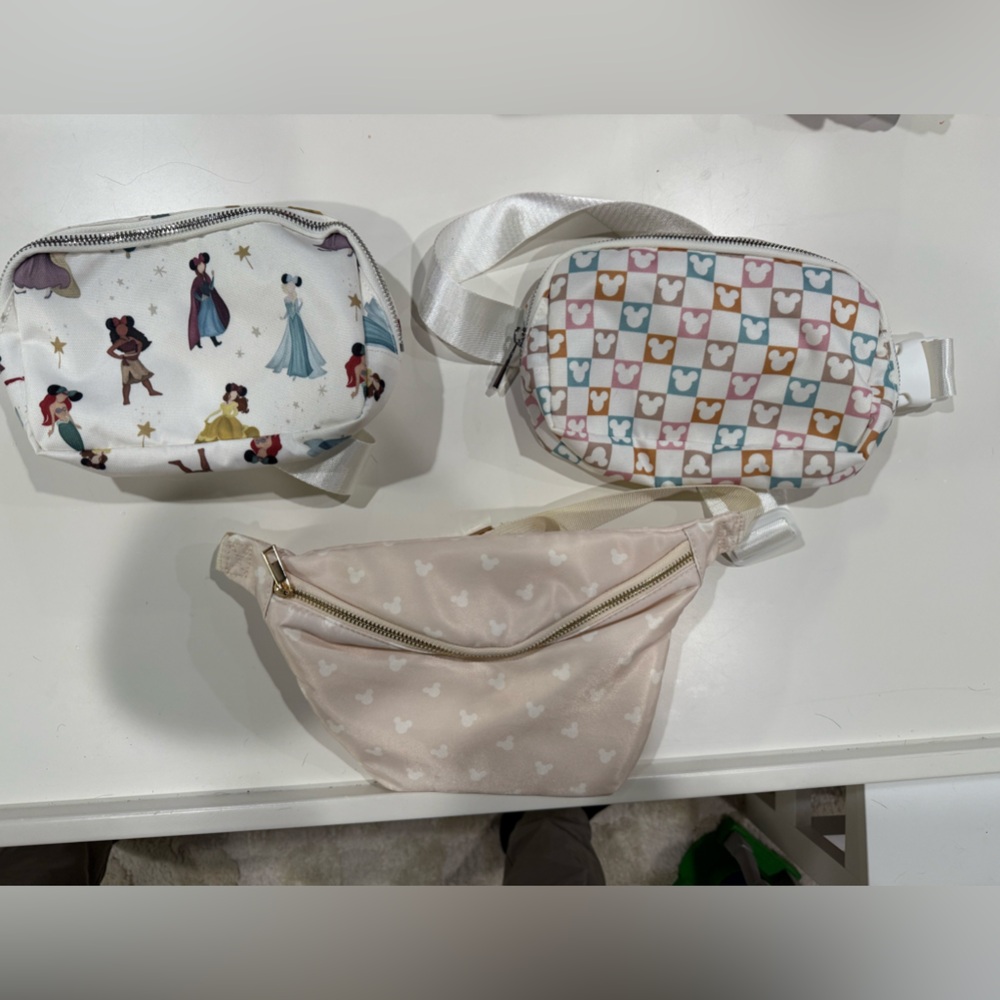 Set of 3 Disney Themed Fanny Packs